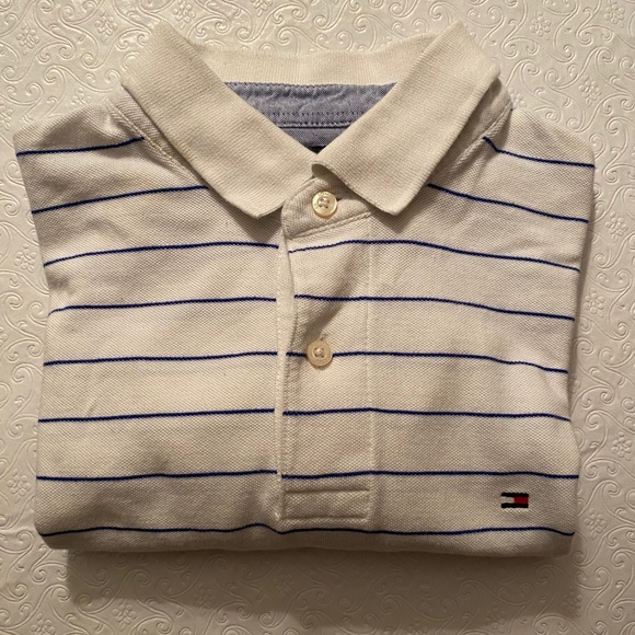 Tommy Hilfiger Short-Sleeve White Polo Size: M - Picture 2 of 3
